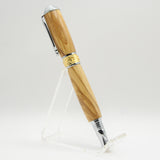 BNF-AF Broadwell Nouveau Fountain Pen Olivewood With Chrome and 22kt Gold Plate Trim
