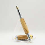 BNF-AF Broadwell Nouveau Fountain Pen Olivewood With Chrome and 22kt Gold Plate Trim