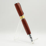 BNF-AG Broadwell Nouveau Fountain Pen Padauk With Chrome and 22kt Gold Plate Trim