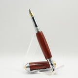 BNF-AG Broadwell Nouveau Fountain Pen Padauk With Chrome and 22kt Gold Plate Trim