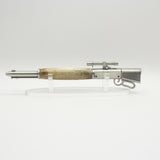 LAR-AAB Lever Action Rifle Deer Antler With Antique Pewter Trim