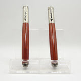 MGS-A Magnetic Fountain and Rollerball Pen Set Padauk With Antique Pewter Trim (Pen Case Included)