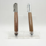 MGS-B Magnetic Fountain and Rollerball Pen Set Walnut With Gun Metal-Chrome Trim  (Pen Case Included)