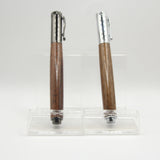 MGS-B Magnetic Fountain and Rollerball Pen Set Walnut With Gun Metal-Chrome Trim  (Pen Case Included)