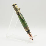 M-ADF Mini 4" Bolt Action Green Box Elder With Antique Brass Trim