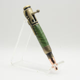 M-ADF Mini 4" Bolt Action Green Box Elder With Antique Brass Trim