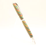 S-CFG Slimline Multi-Colored Laminate Twist Pen with Satin Chrome Trim