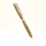 SRB-CA Slimline Rollerball Multi-Colored Laminate with Gold Trim