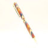 SRB-CB Slimline Rollerball Multi-Colored Laminate with Gold Trim