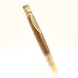 FF-FF Fishing Bocote Twist Pen with Antique Brass Trim