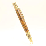 FF-FF Fishing Bocote Twist Pen with Antique Brass Trim