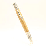 FF-FI Fishing Teak Twist Pen with Antique Pewter Trim
