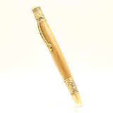 FF-GA Fishing Teak Twist Pen with Antique Brass Trim