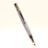 E-BCE Executive Blue and Purple Laminate Twist Pen With Gun Metal Trim