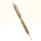 FL-F Fancy Lady Slimline Twist Pen Multi-Colored Laminate with Chrome Trim