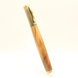 MR-BG Magnetic Rollerball Maple Burl With Antique Brass Trim
