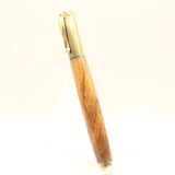 MR-BG Magnetic Rollerball Maple Burl With Antique Brass Trim
