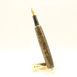 MF-BE Magnetic Fountain Pen Black and Gold Acrylic Gold Trim