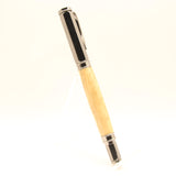VR-BBG Vertex Curly Maple Rollerball With Gun Metal Trim