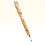 S-CFB Slimline Multi-Colored Laminate Twist Pen with Chrome Trim