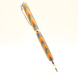 S-CFB Slimline Multi-Colored Laminate Twist Pen with Chrome Trim