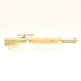 LAR-AAI Lever Action Rifle Birdseye Eucalyptus With Antique Brass Trim