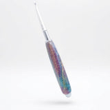 CS-BF Crochet Hook Set Dyed Multi-Colored Curly Maple With Satin Chrome Trim