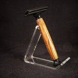 RS-FE Safety Razor Handle Zebrawood With Gun Metal Trim