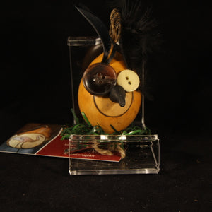 WALTK108 - Horned Owl Gourd Ornament