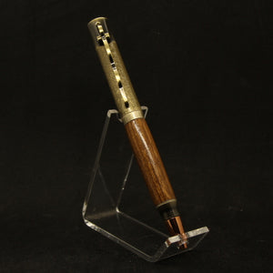 LA-CA Lever Action Teak Pen With Antique Bronze Trim