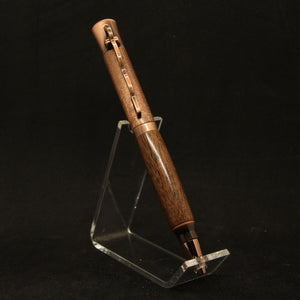 LA-CB Lever Action Walnut Pen With Antique Rose Trim