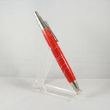 JB-AI Jazz Bolt Action Red and White Acrylic With Satin Chrome Trim