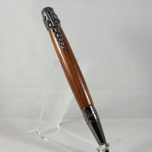 MD-D Medical Bolivian Rosewood Twist Pen With Gun Metal Trim