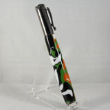 MR-AG Magnetic Rollerball Green, Orange and White Acrylic With Gun Metal Trim