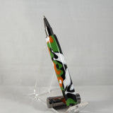 MR-AG Magnetic Rollerball Green, Orange and White Acrylic With Gun Metal Trim