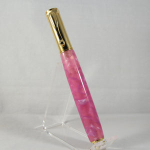 MR-AH Magnetic Rollerball Pink  Acrylic With Gold Trim