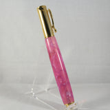 MR-AH Magnetic Rollerball Pink  Acrylic With Gold Trim