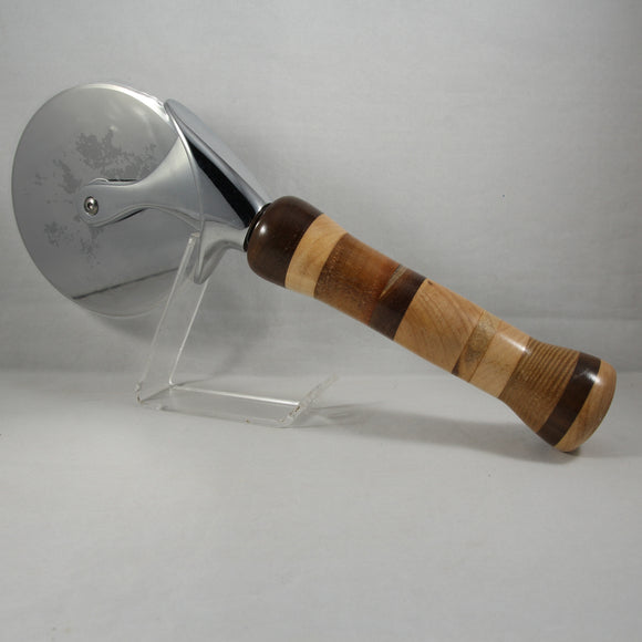 PC-EA Pizza Cutter Walnut Maple Cherry With Stainless Steel