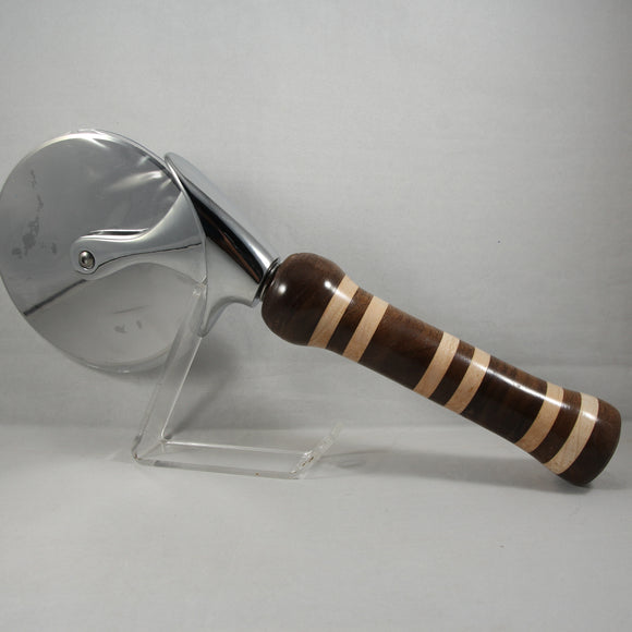 PC-ED Pizza Cutter Walnut Maple With Stainless Steel