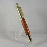 PCL-AG Pistol Click Pen Cedar With Gold Trim