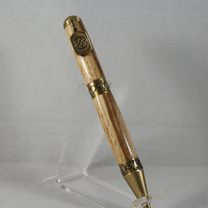 PKB-A Pickleball Beli Twist Pen With Antique Brass Trim