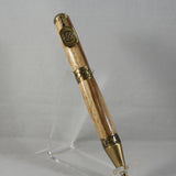 PKB-A Pickleball Beli Twist Pen With Antique Brass Trim