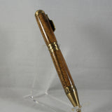 PKB-B Pickleball Bocote Twist Pen With Antique Brass Trim