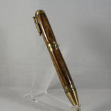 PKB-B Pickleball Bocote Twist Pen With Antique Brass Trim