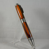 PKB-E Pickleball Multi Colored Laminate Twist Pen With Antique Pewter Trim