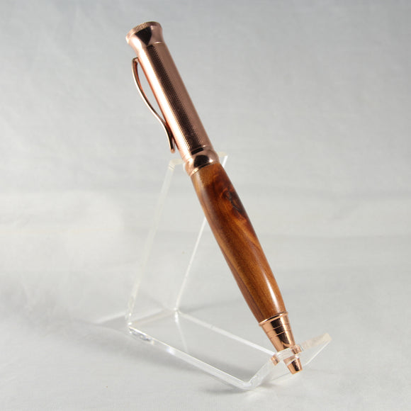 PY-B Polymath Cedar Twist Pen With Copper Trim