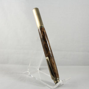 RR-ABG Rollester Black Palm Rollerball with Antique Brass Trim