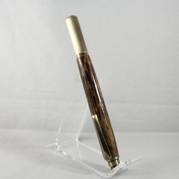 RR-ABG Rollester Black Palm Rollerball with Antique Brass Trim