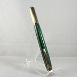 RR-ACB Rollester Green Laminate Rollerball with Antique Brass Trim