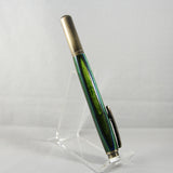 RR-ACB Rollester Green Laminate Rollerball with Antique Brass Trim